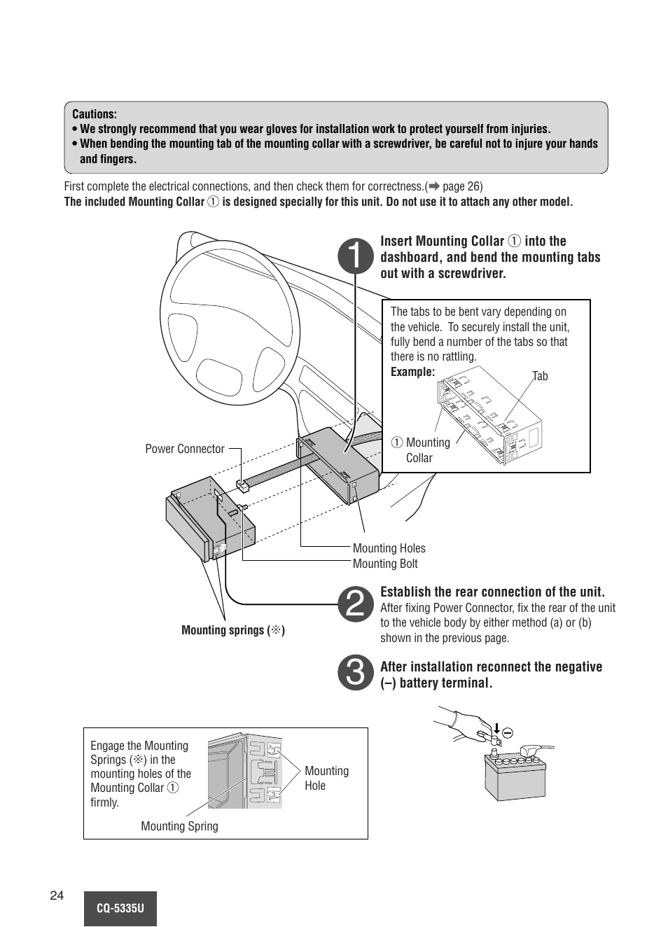 Panasonic CQ-5335U User Manual | Page 24 / 32