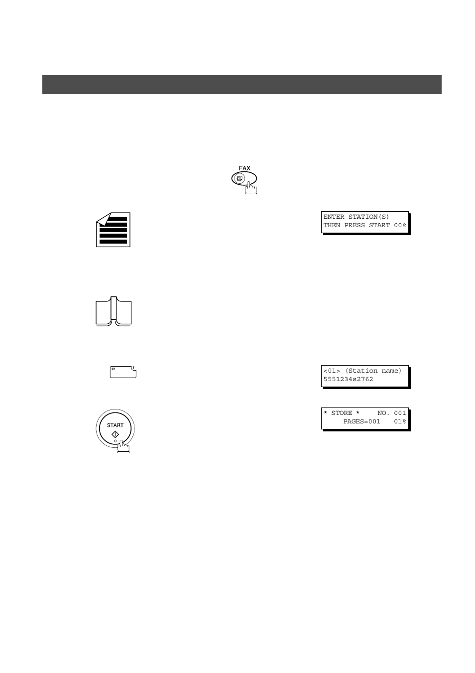 To send a document with sub-address | Panasonic AS200 User Manual | Page 128 / 161