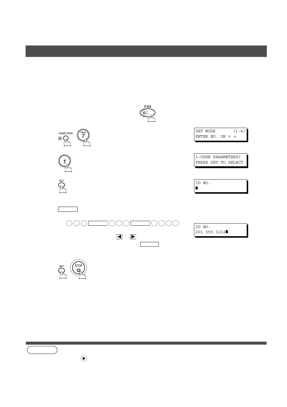 Setting your id number (fax telephone number), Installing your machine, User parameters | Panasonic AS200 User Manual | Page 20 / 161