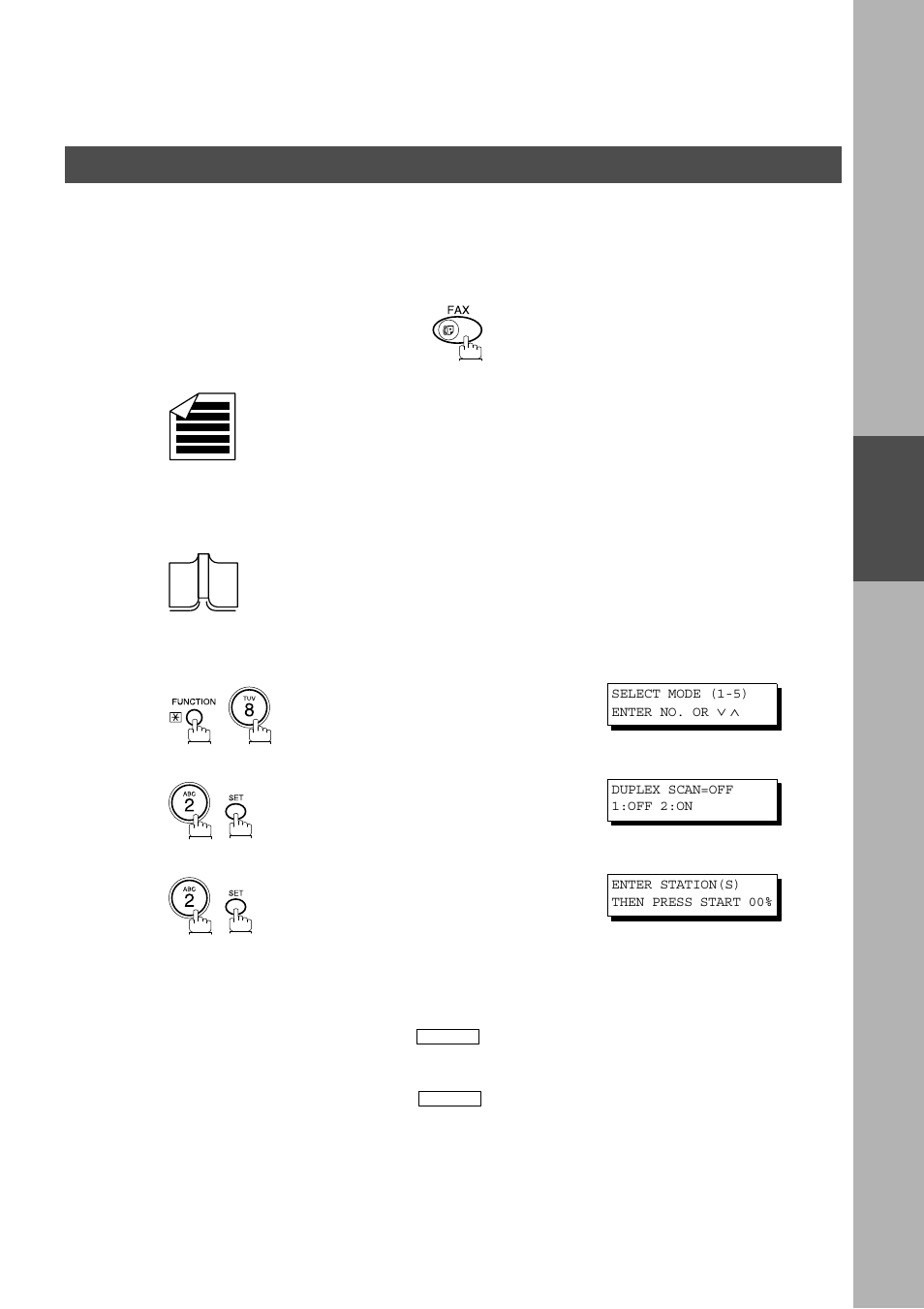 Duplex scan, Sending document(s) using duplex scan | Panasonic AS200 User Manual | Page 55 / 161