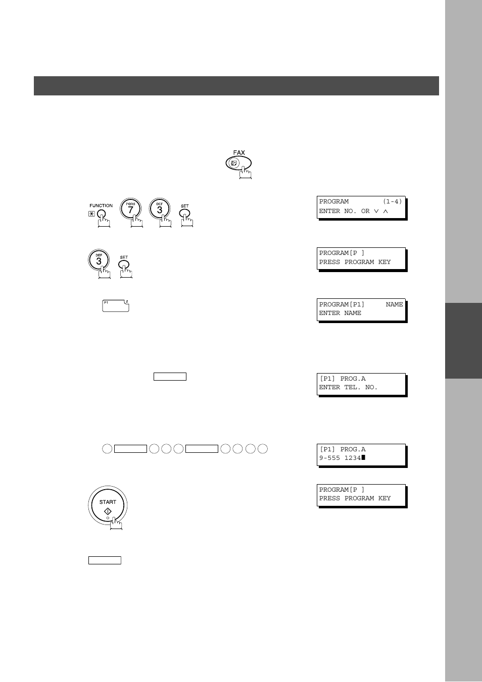 Setting for one-touch key, Advanced features, Program keys | Panasonic AS200 User Manual | Page 85 / 161