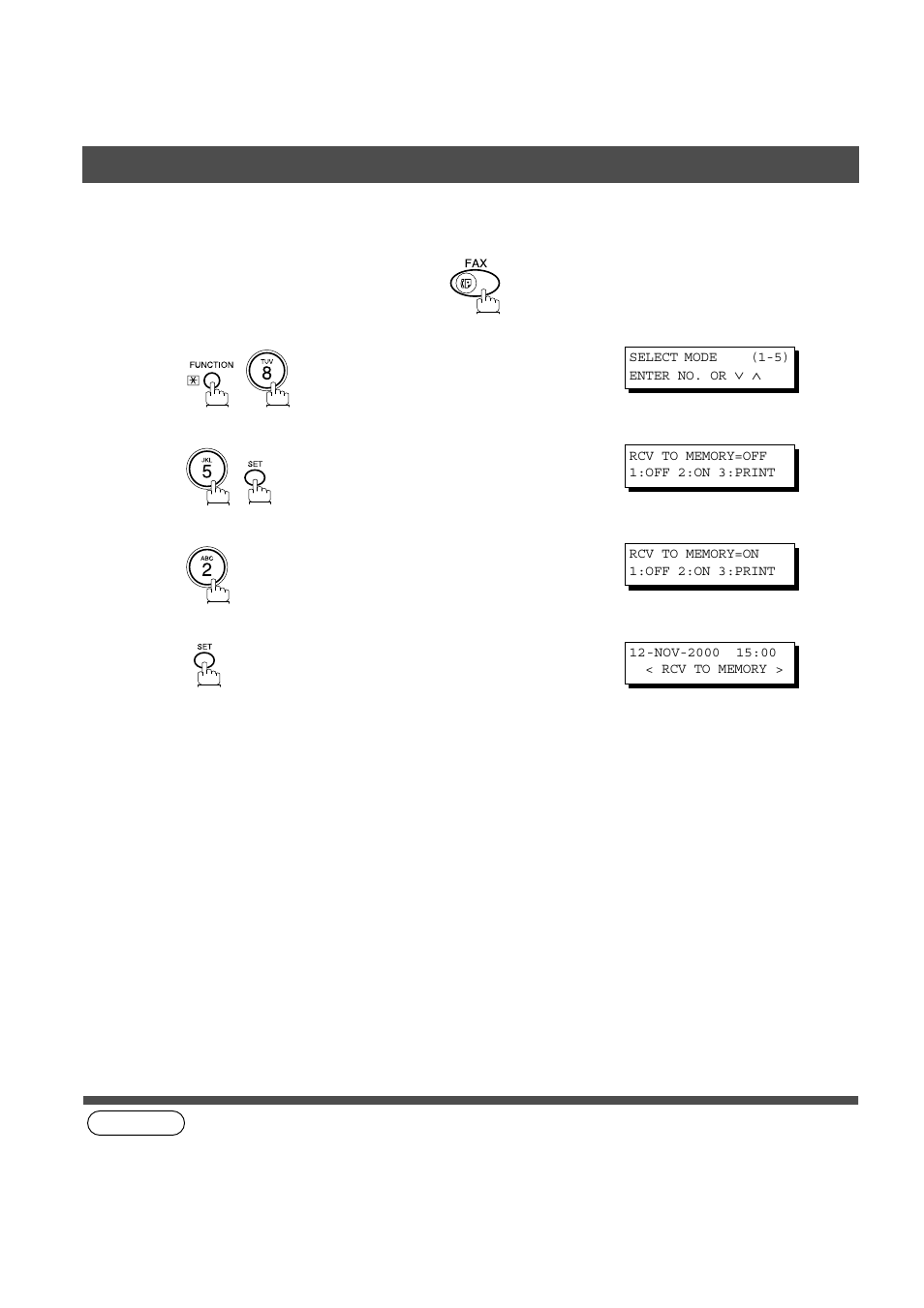 Setting rcv to memory | Panasonic AS200 User Manual | Page 96 / 161