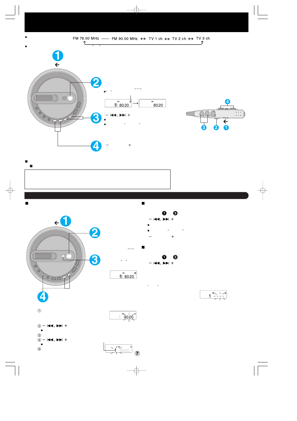 P7 ラジオを聞く | Panasonic RQT7600-S User Manual | Page 7 / 8