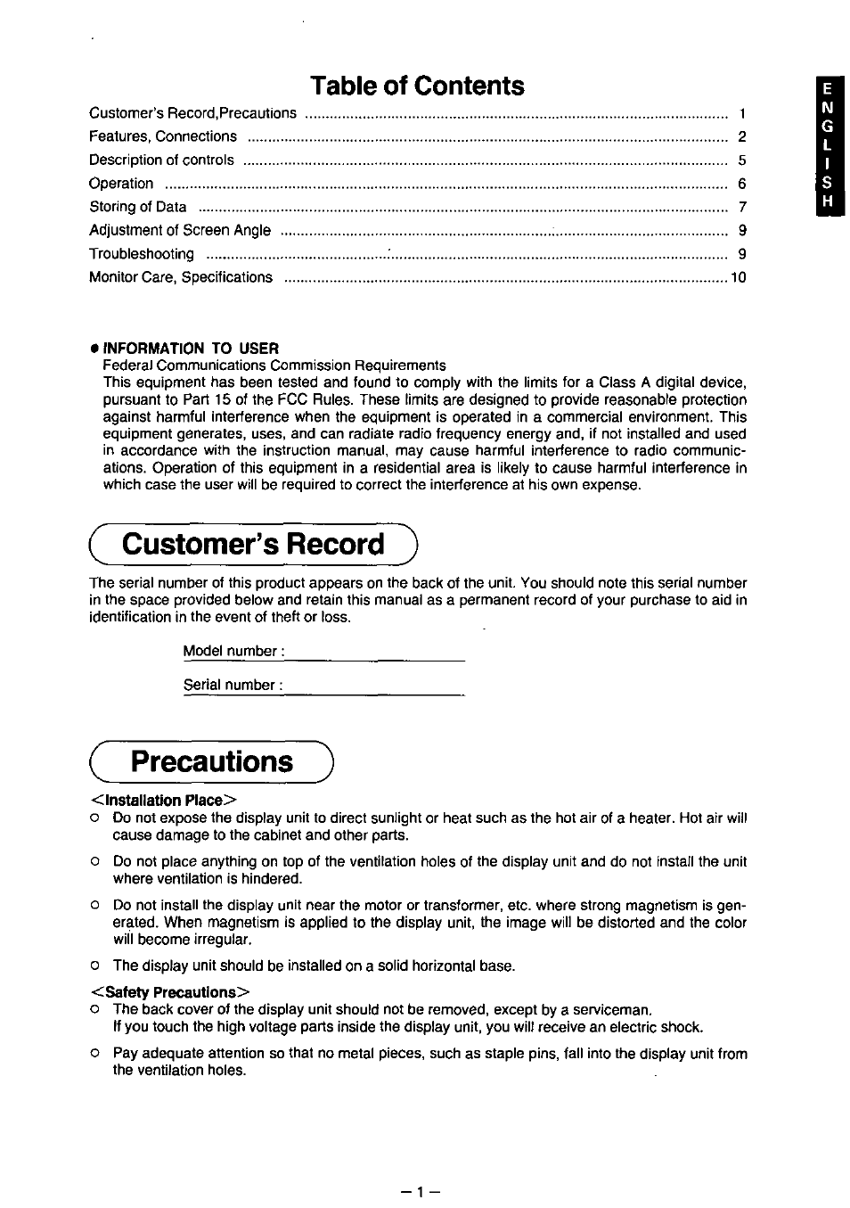 Panasonic TX-2103MA User Manual | Page 3 / 56