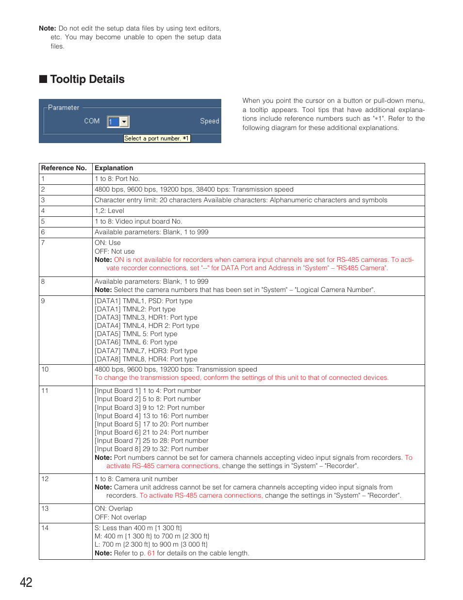 Tooltip details | Panasonic WJ-SX650 User Manual | Page 42 / 98