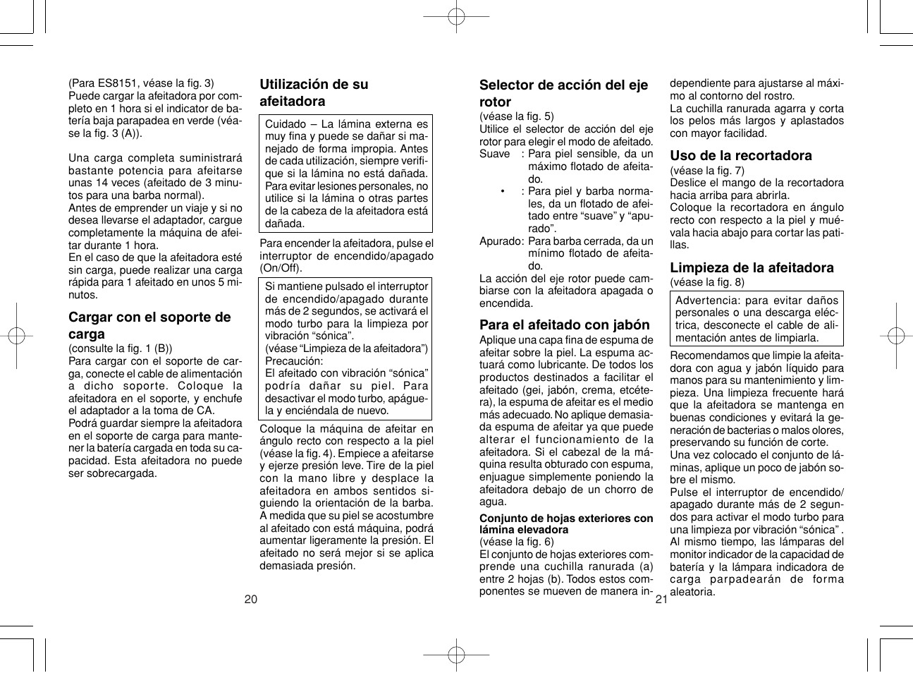 Panasonic ES8151 User Manual | Page 11 / 13