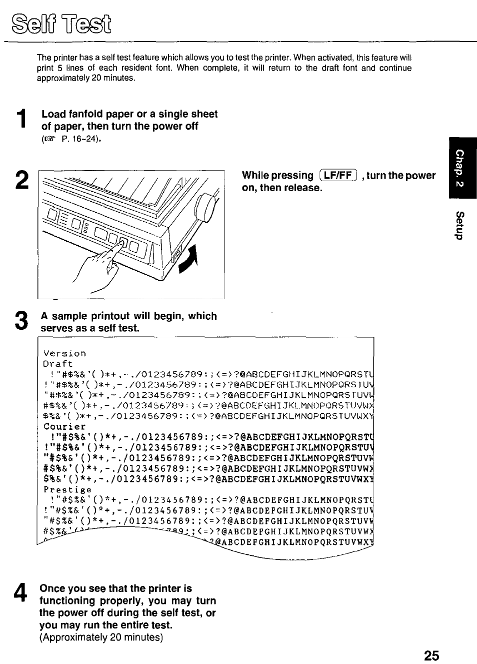 Panasonic KX-P3626 User Manual | Page 25 / 76