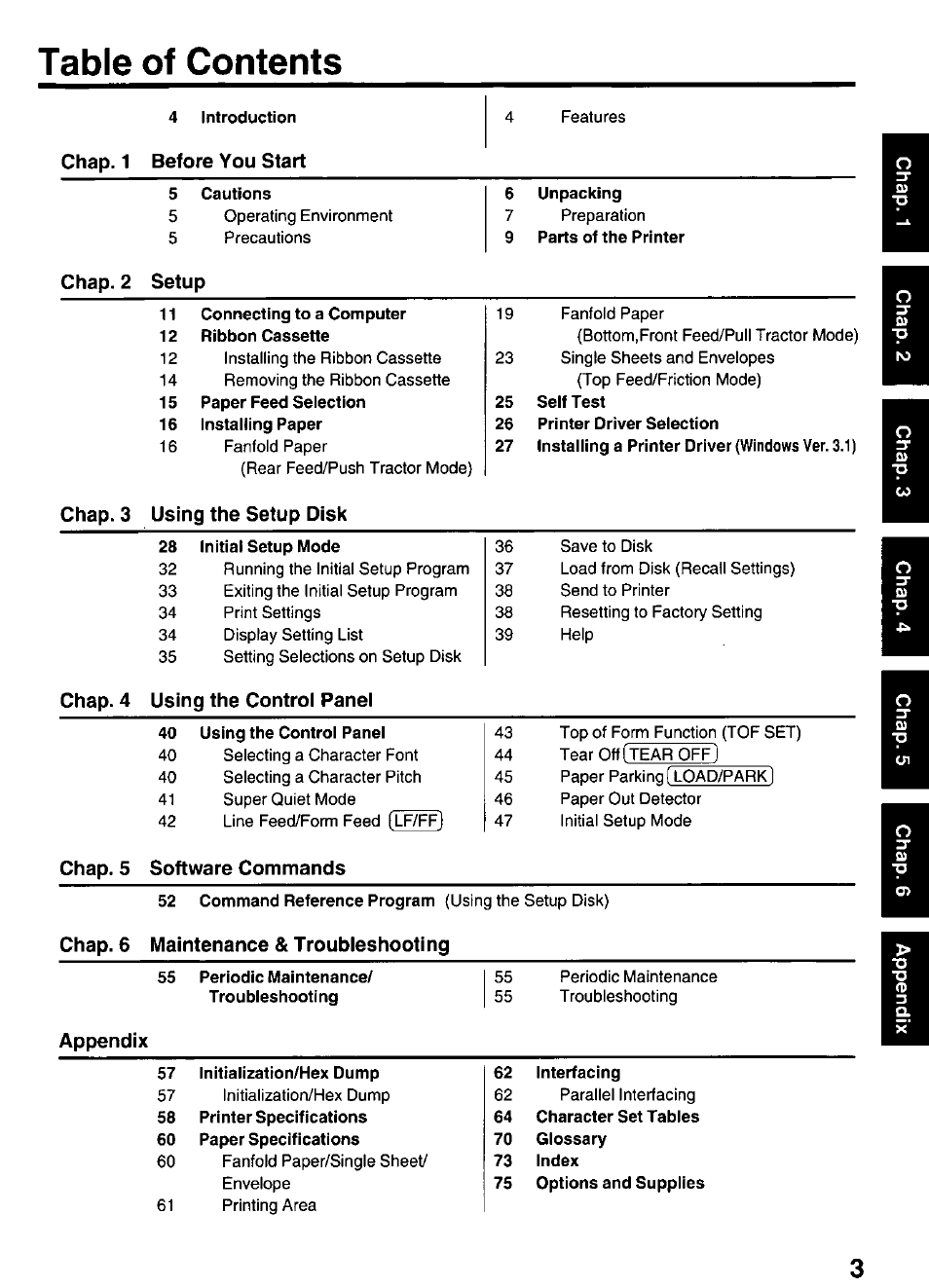 Panasonic KX-P3626 User Manual | Page 3 / 76