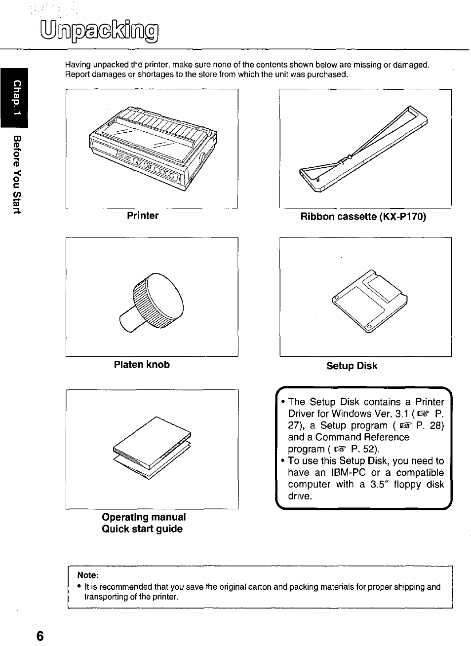 Panasonic KX-P3626 User Manual | Page 6 / 76