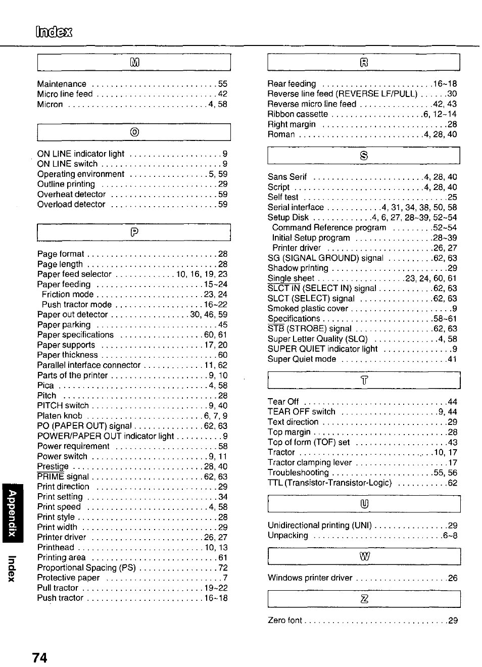 Panasonic KX-P3626 User Manual | Page 74 / 76