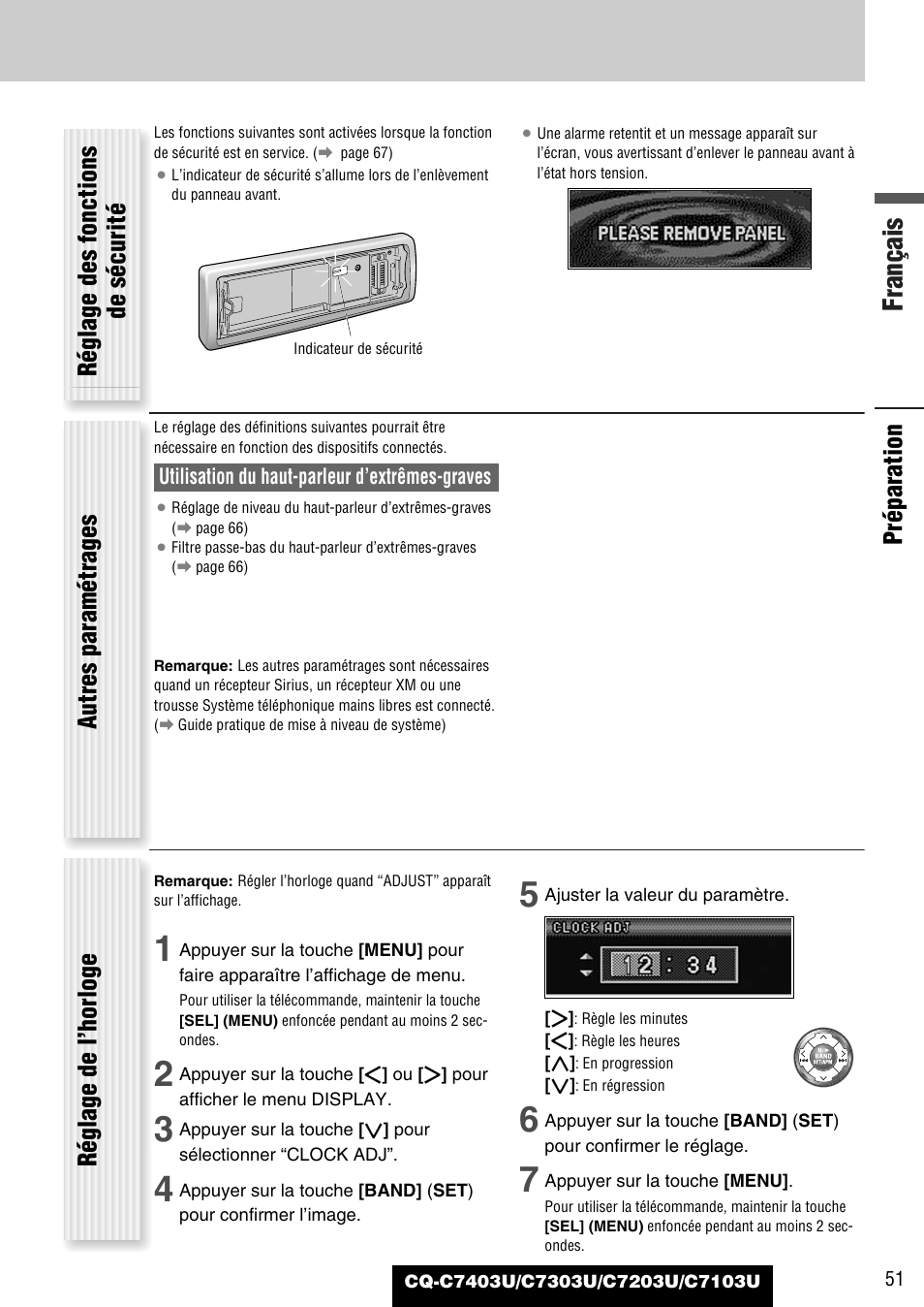 Français | Panasonic C7203U User Manual | Page 51 / 114