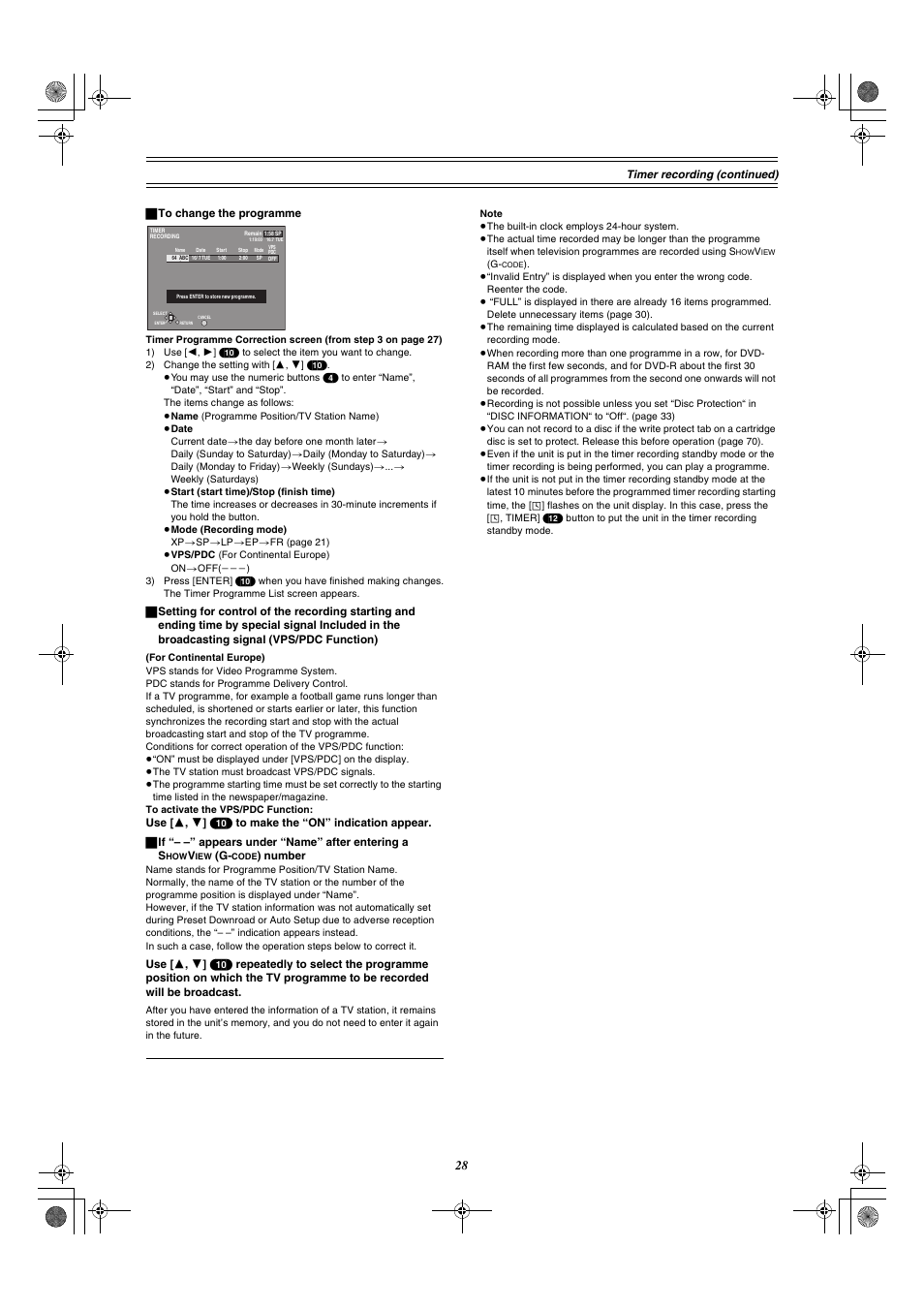 And 28) | Panasonic DMR-E30 User Manual | Page 28 / 76