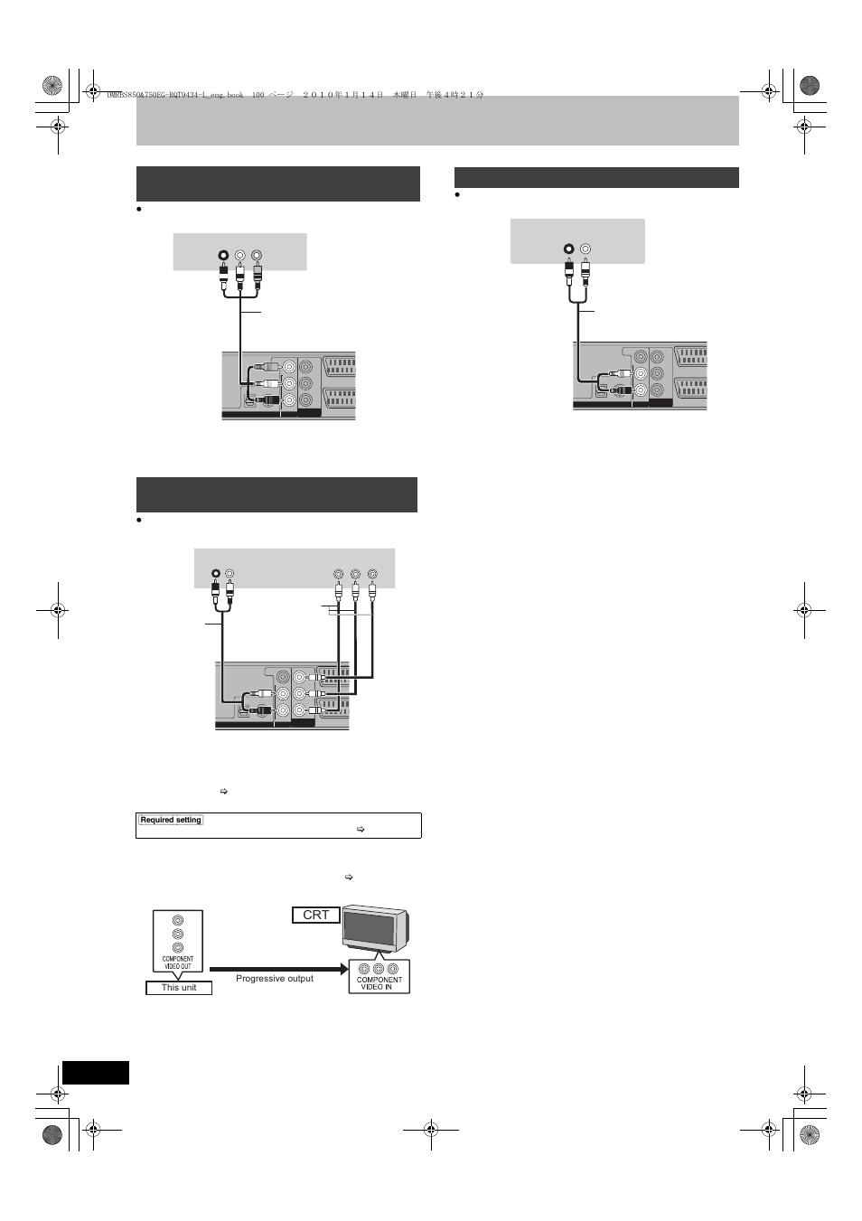 Additional connections, Connecting a stereo amplifier, Do not | Panasonic DMR-BS750 User Manual | Page 100 / 124