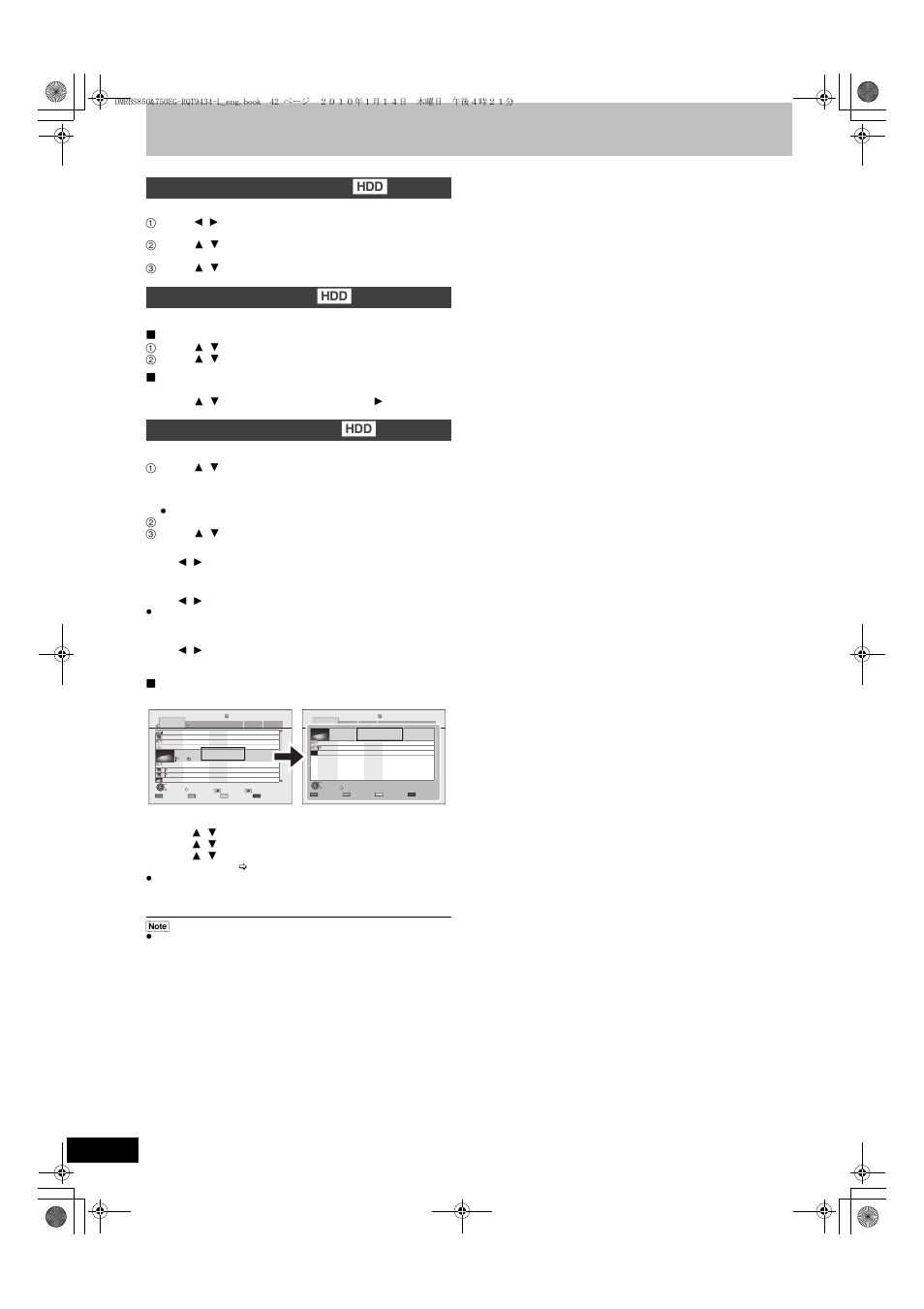 Play the selected titles, Play the titles continuously (grouped playback), Regarding the group name | Panasonic DMR-BS750 User Manual | Page 42 / 124