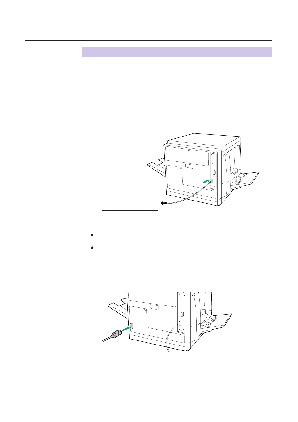 Using a parallel interface cable, Connector, P. 34) | P. 34, 36), Setup | Panasonic KX-P8410 User Manual | Page 34 / 165