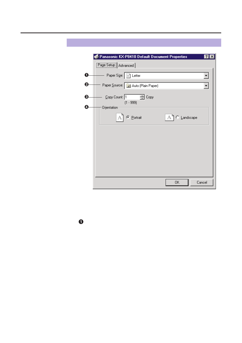 P. 76), Using the printer, Page setup tab | Panasonic KX-P8410 User Manual | Page 76 / 165
