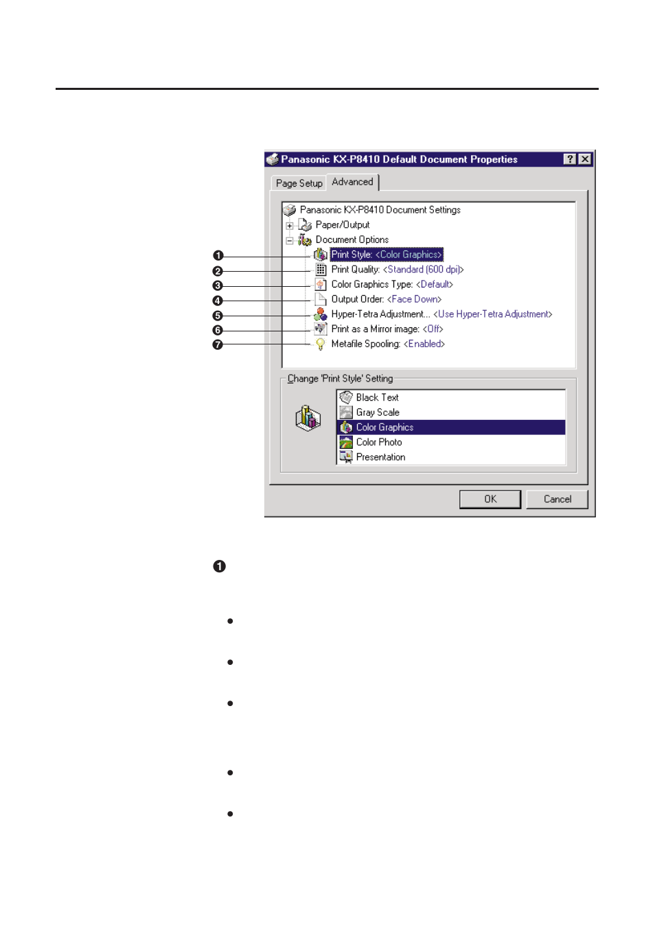 Using the printer, Document options | Panasonic KX-P8410 User Manual | Page 79 / 165