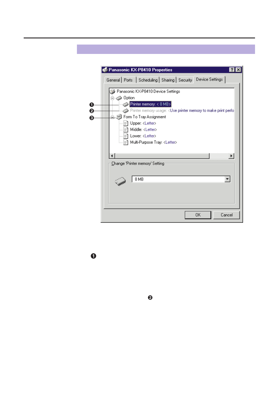 Device settings tab, P. 91), Using the printer | Panasonic KX-P8410 User Manual | Page 91 / 165