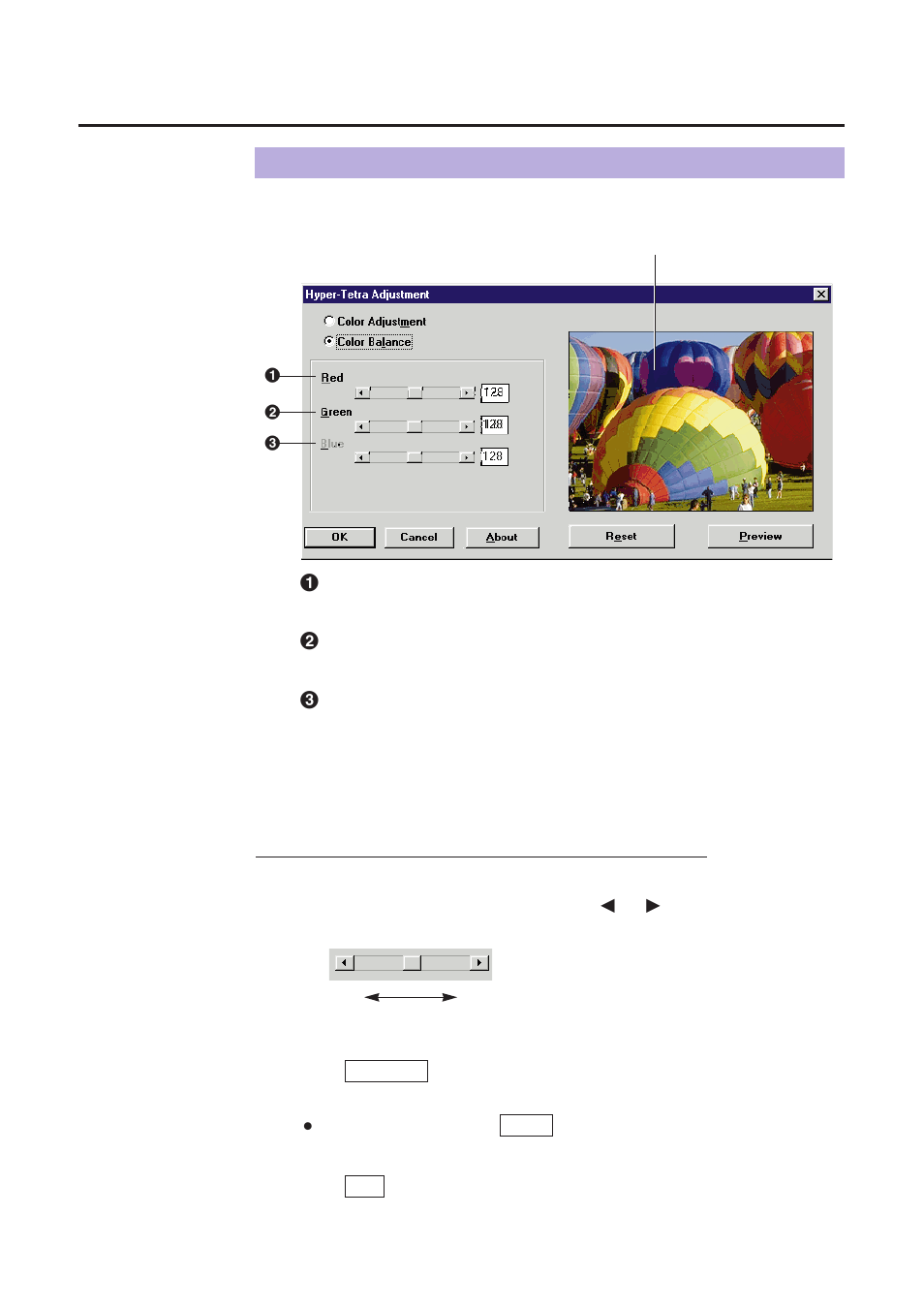 Color balance, Using the printer | Panasonic KX-P8410 User Manual | Page 96 / 165