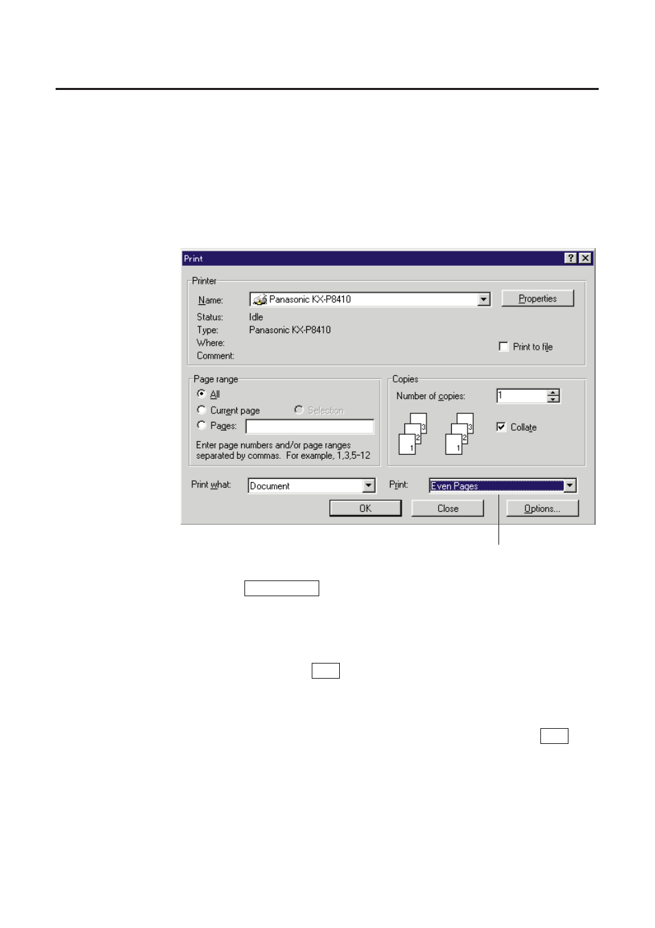 Using the printer | Panasonic KX-P8410 User Manual | Page 98 / 165