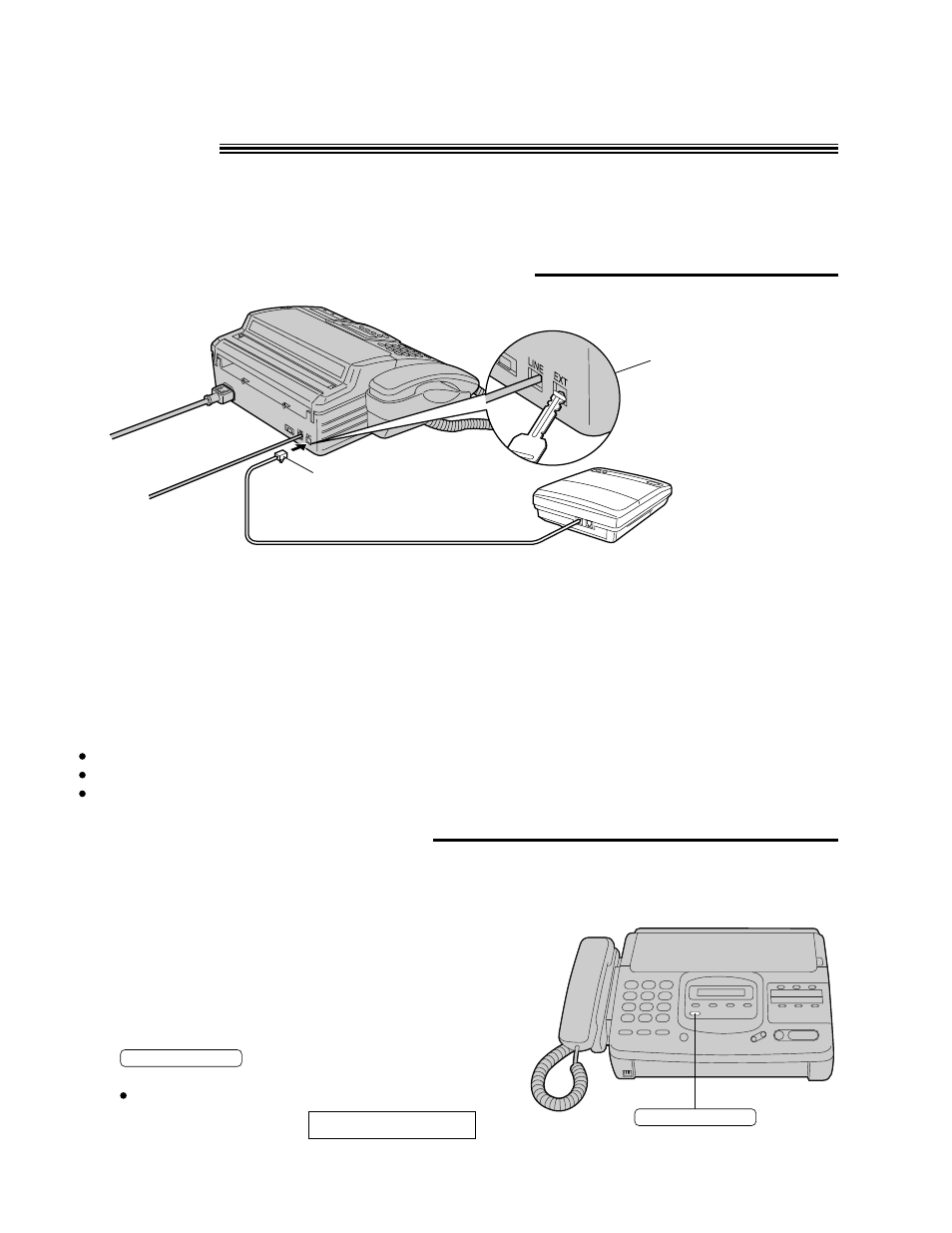 Using an external telephone answering machine, Setting up the answering machine, Setting the ext.tam mode | Panasonic KX-F580 User Manual | Page 38 / 64