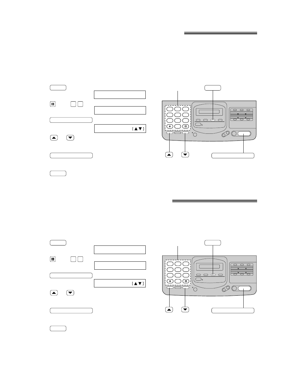 Changing the display contrast, Changing the logo print position | Panasonic KX-F580 User Manual | Page 42 / 64