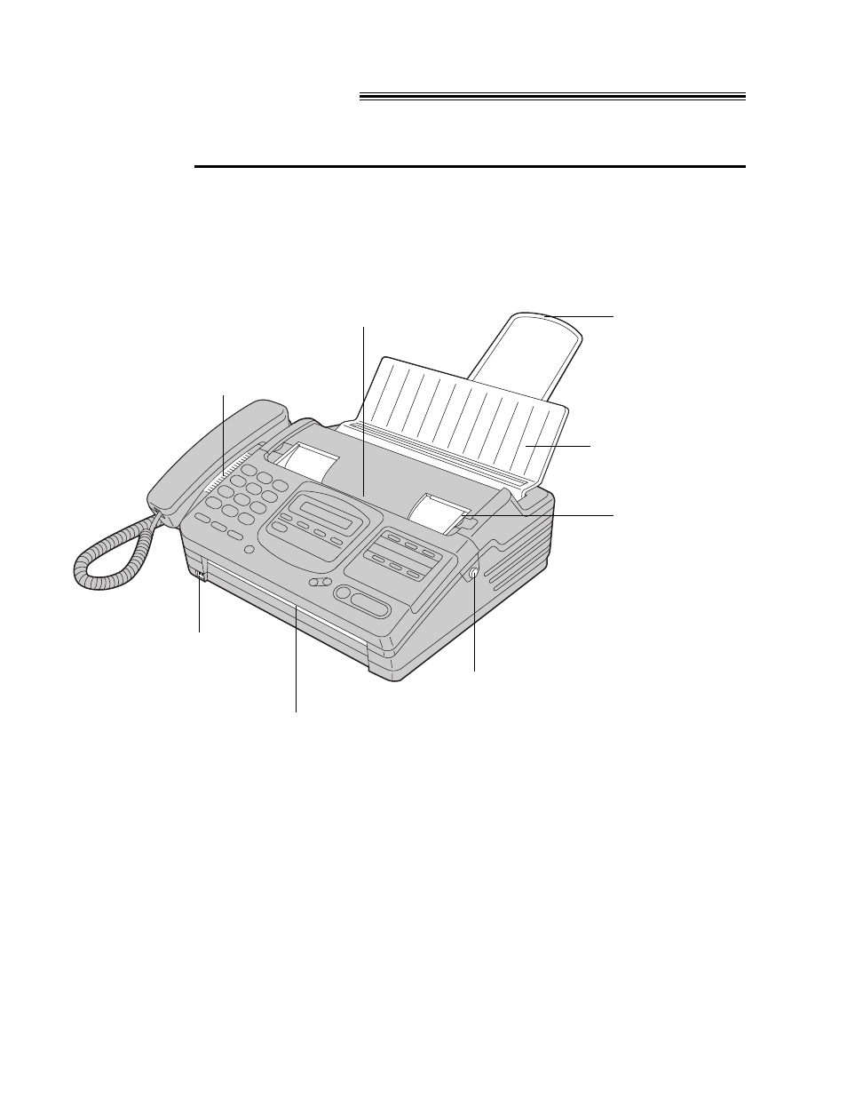 Location of controls, Front view | Panasonic KX-F580 User Manual | Page 6 / 64
