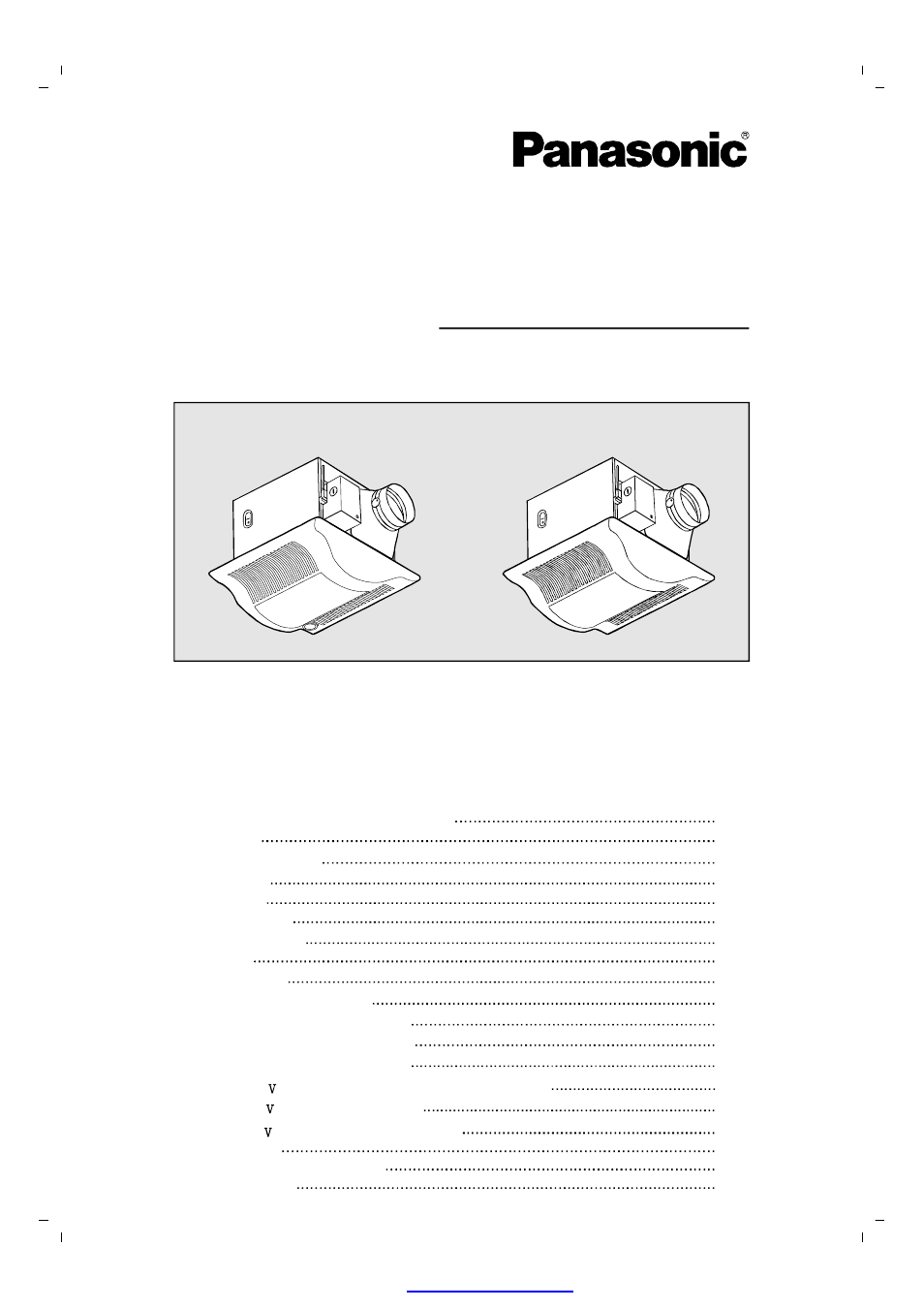 Panasonic FV-08VKML2 User Manual | 16 pages