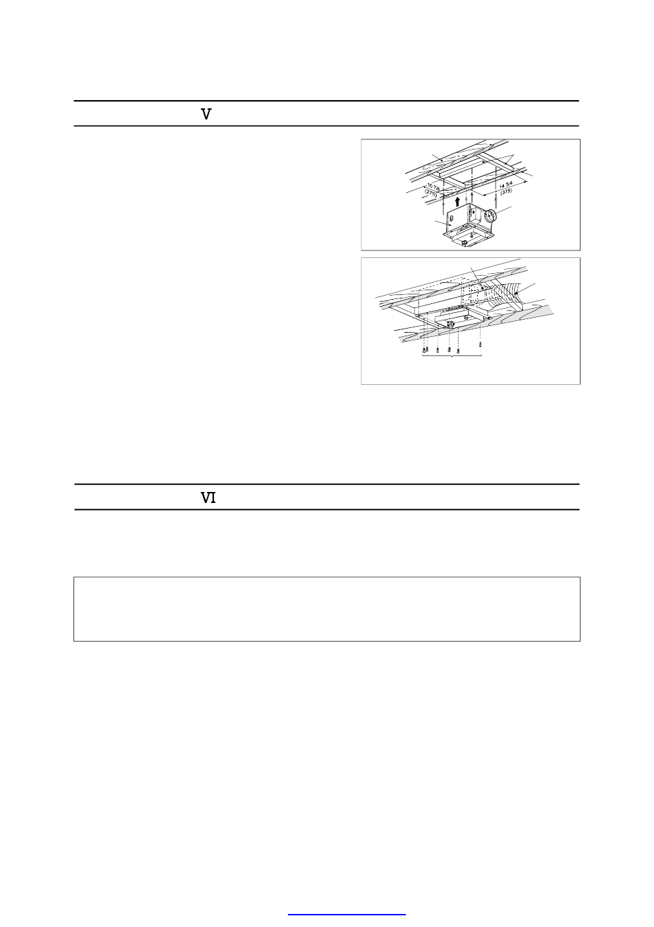 Installation v (wooden header), Installation vi (in existing construction) | Panasonic FV-08VKML2 User Manual | Page 14 / 16