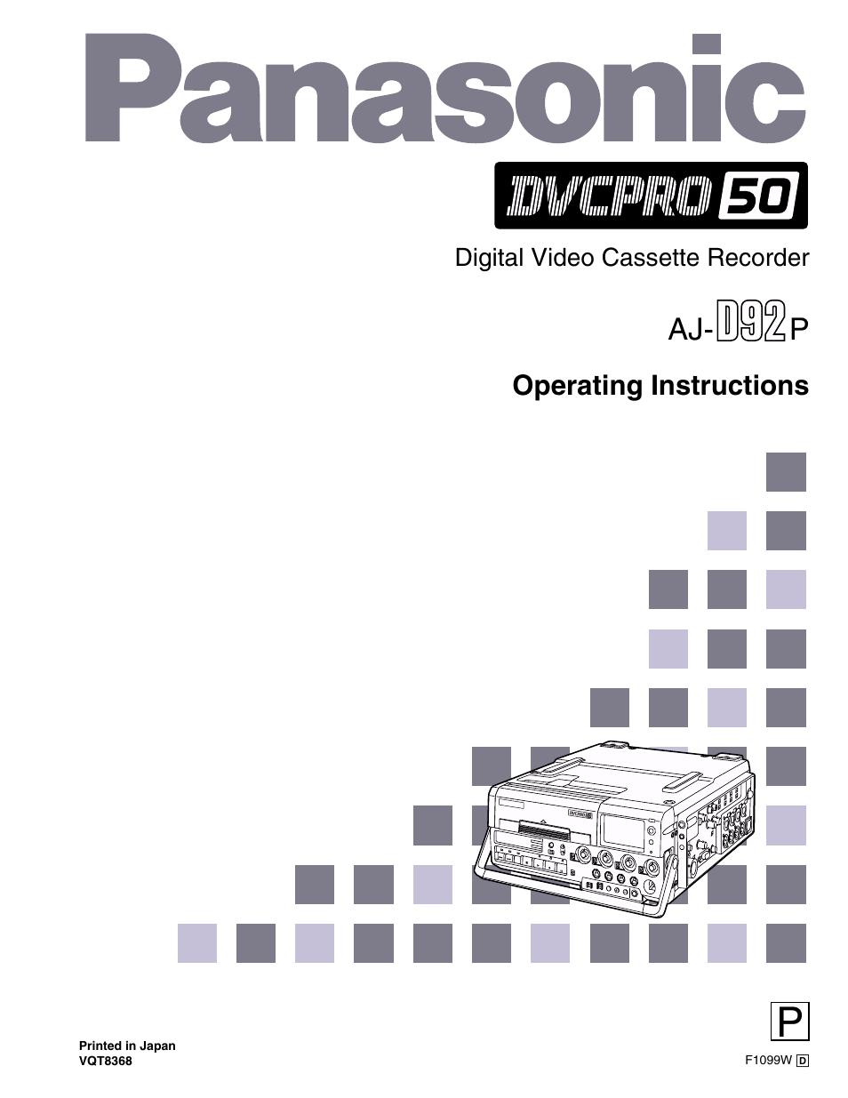 Panasonic AJ-D92P User Manual | 64 pages
