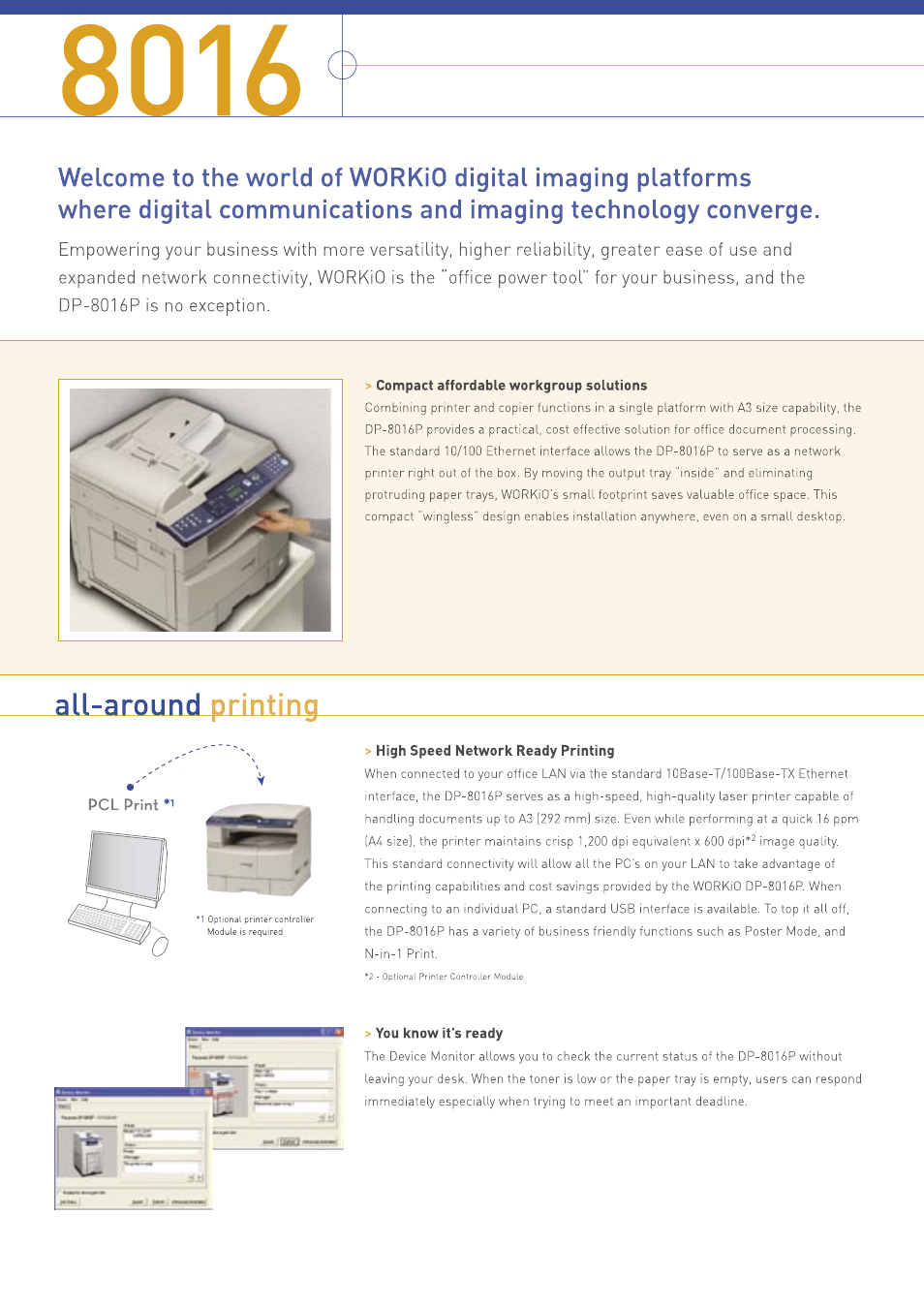 All-around printing | Panasonic DP-8016P User Manual | Page 3 / 4