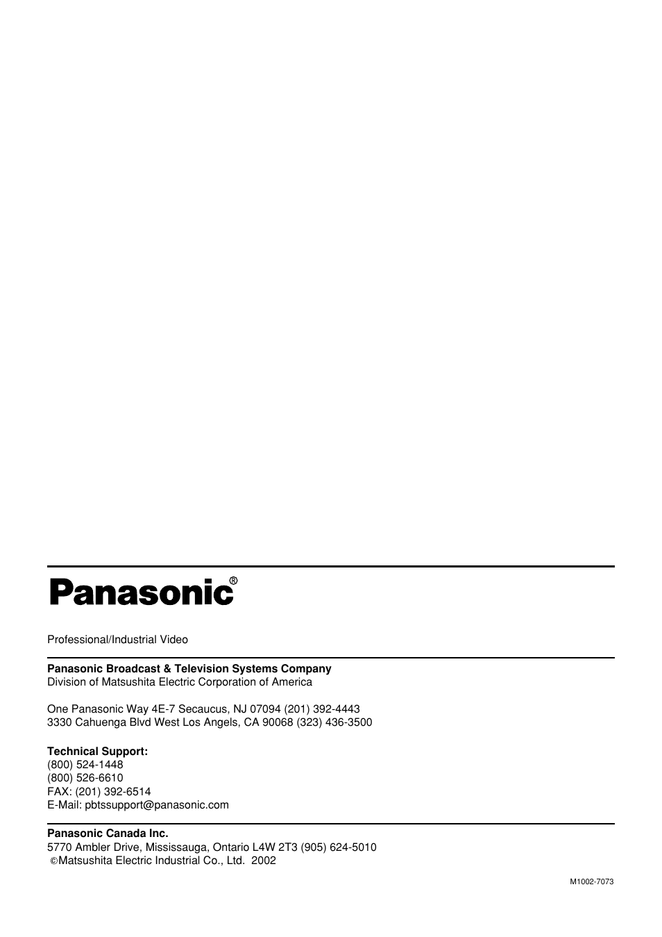 Panasonic PT-D7600U User Manual | Page 112 / 112