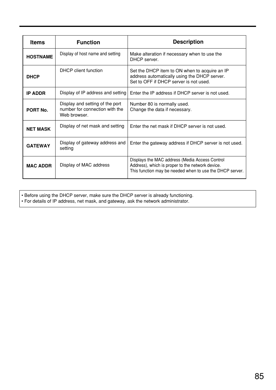 Panasonic PT-D7600U User Manual | Page 85 / 112