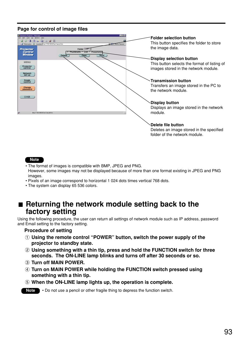 Panasonic PT-D7600U User Manual | Page 93 / 112