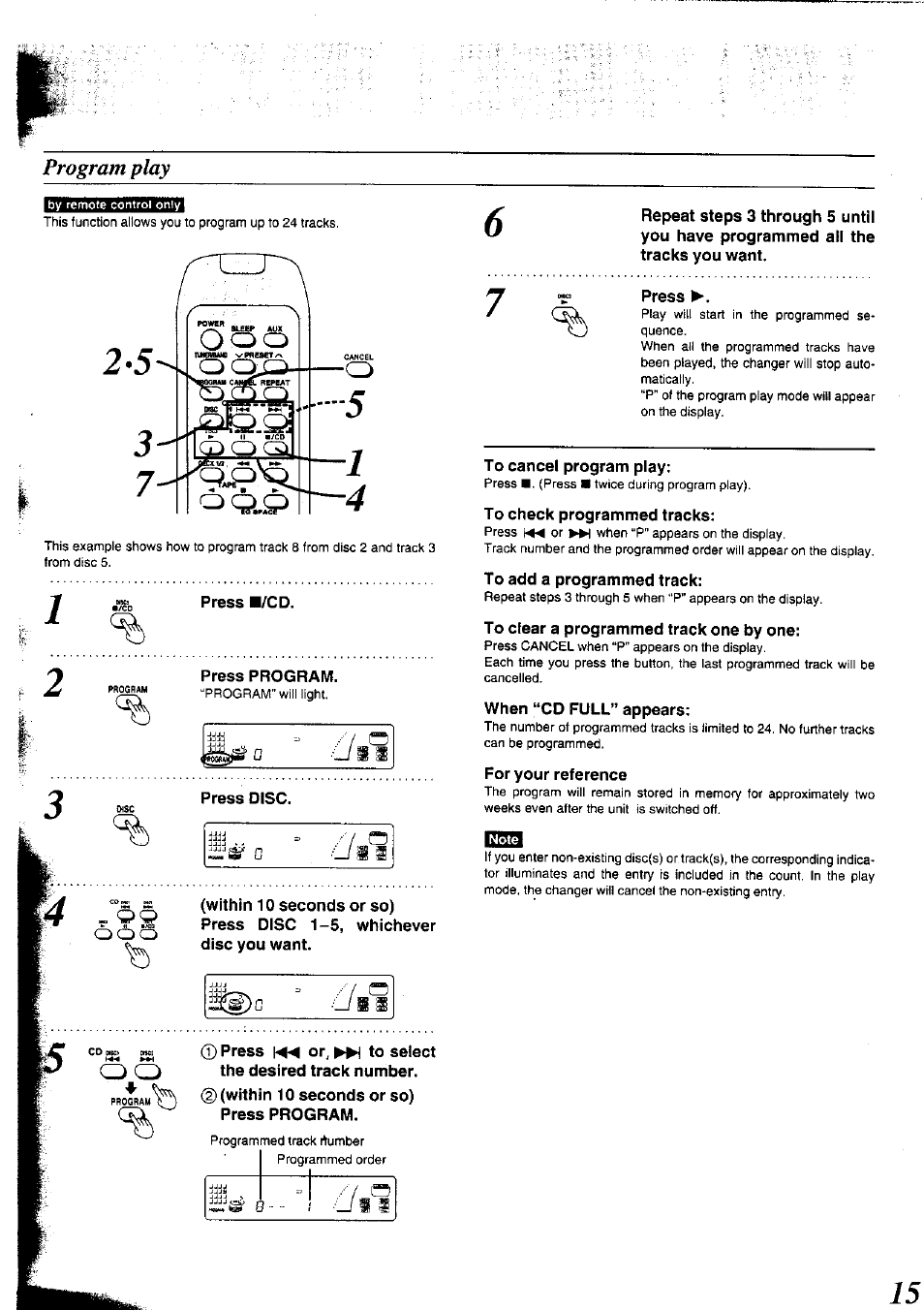 Lyiwa, Program play | Panasonic SC-CH75 User Manual | Page 15 / 40