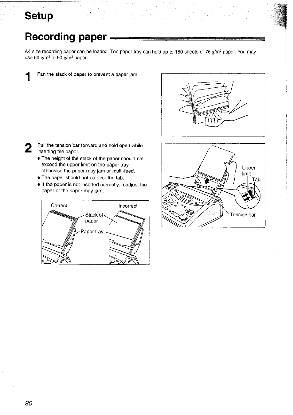 Recording paper | Panasonic KX-FP101NZ User Manual | Page 20 / 96