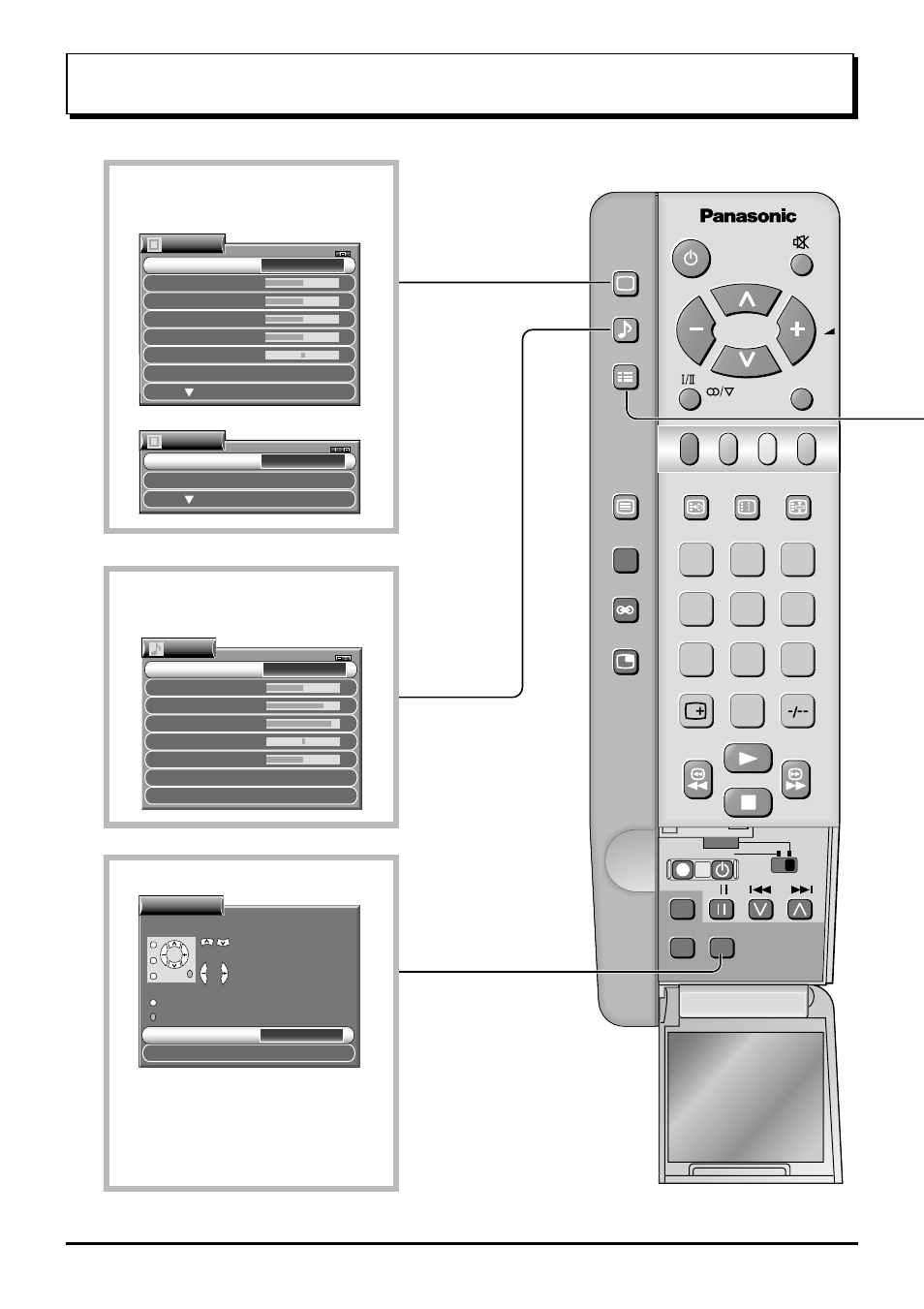 On-screen menu display from remote control | Panasonic TX-43P800X User Manual | Page 12 / 36