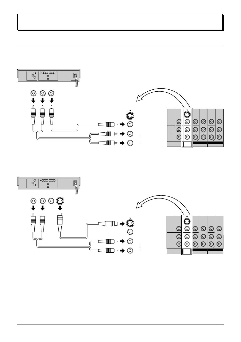 Connections, Connect vcrs and other peripheral equipment, Vhs vcr) video audio | Video audio, Super-vhs vcr) | Panasonic TX-43P800X User Manual | Page 8 / 36