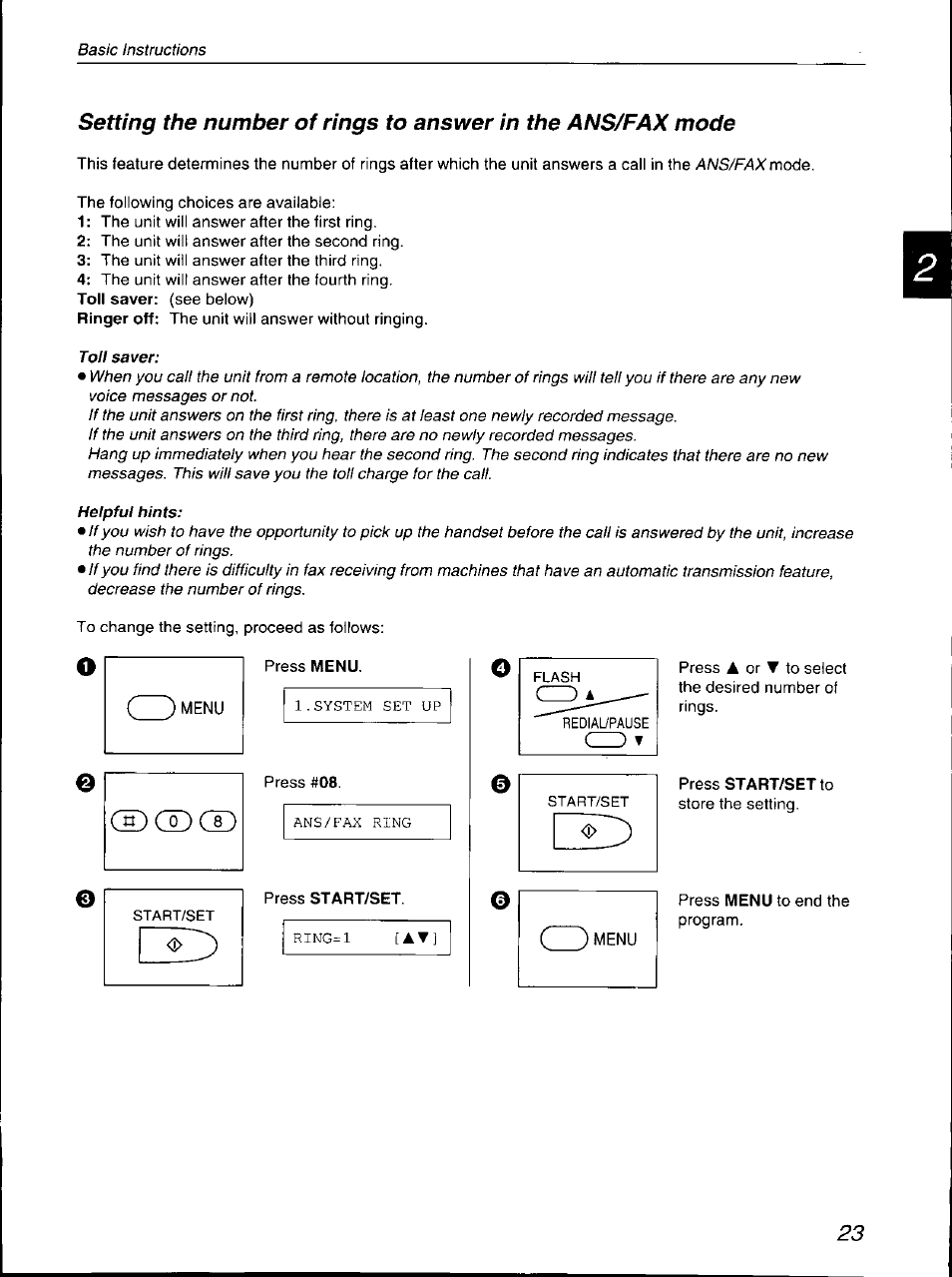 Panasonic KX-F700 User Manual | Page 23 / 86