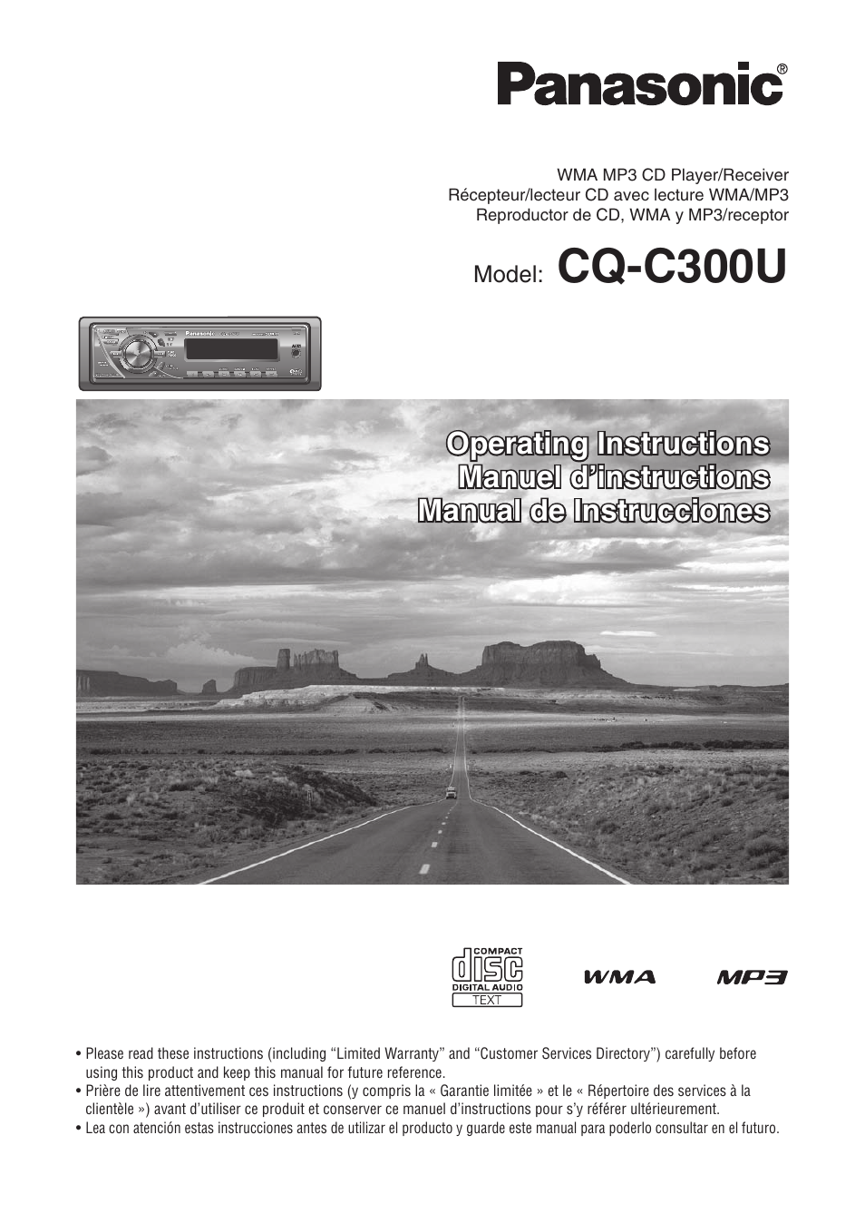 Panasonic CQ-C300U User Manual | 88 pages