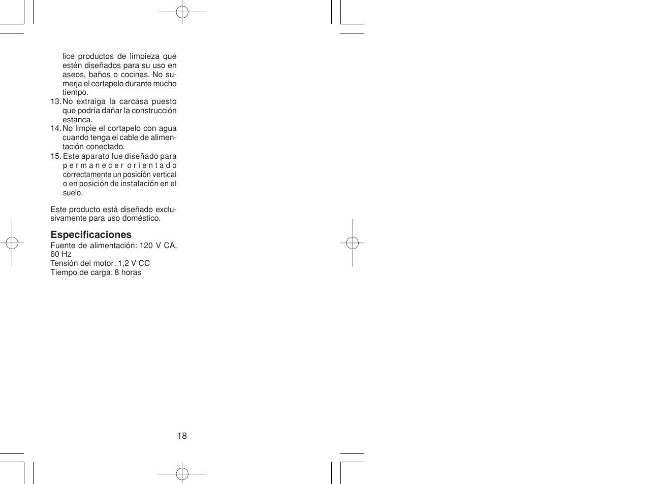Panasonic ER224 User Manual | Page 10 / 10