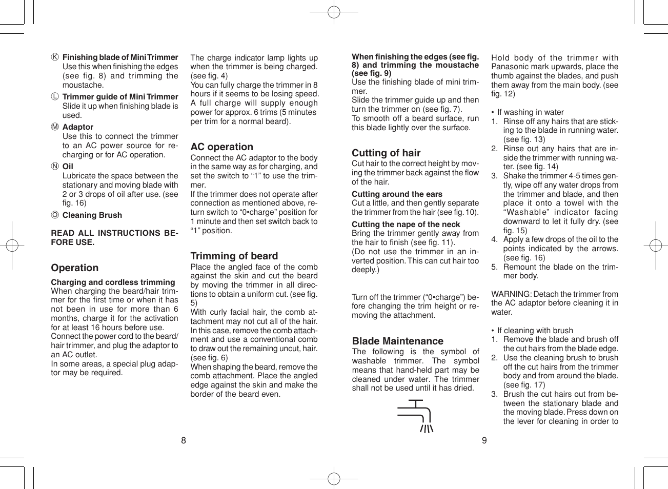 Panasonic ER224 User Manual | Page 5 / 10