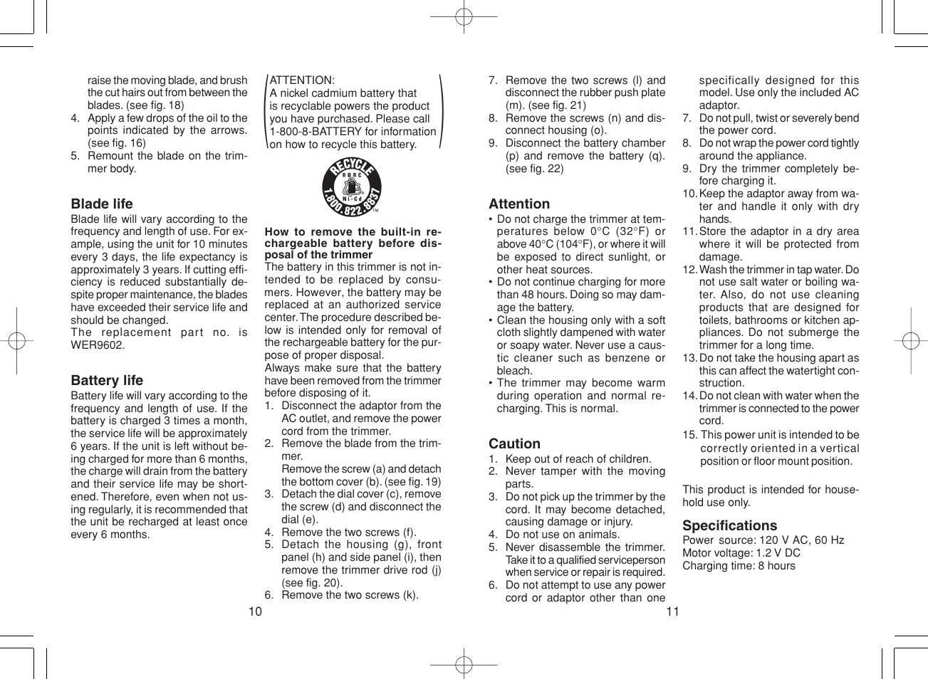 Panasonic ER224 User Manual | Page 6 / 10