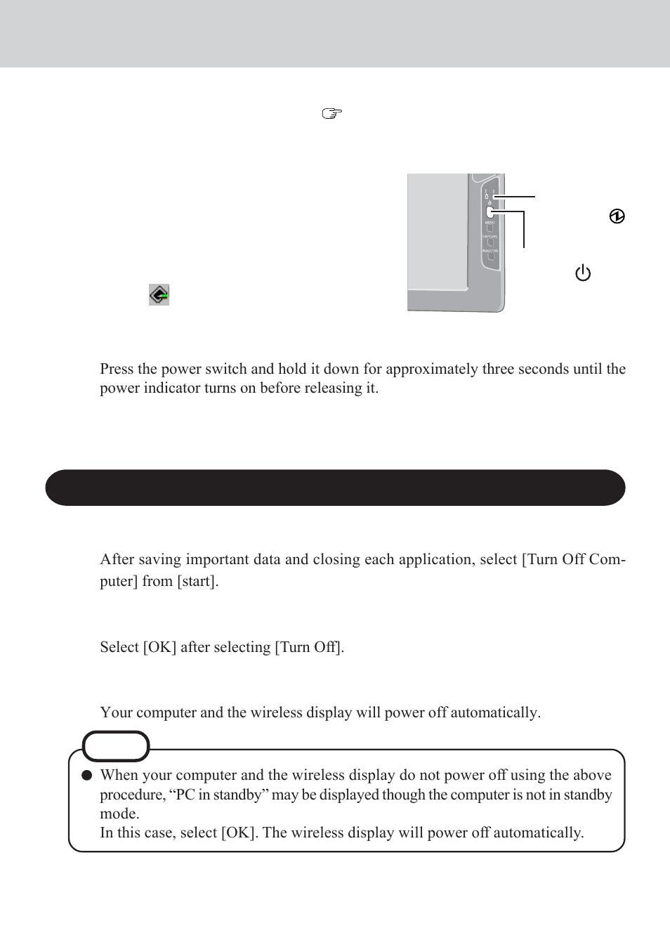 Starting up/shutting down | Panasonic CF-VDW07CRFM User Manual | Page 12 / 36