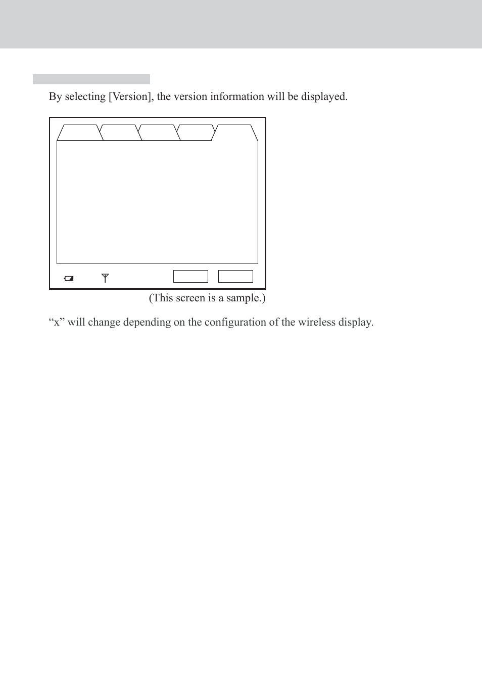 Version menu | Panasonic CF-VDW07CRFM User Manual | Page 25 / 36