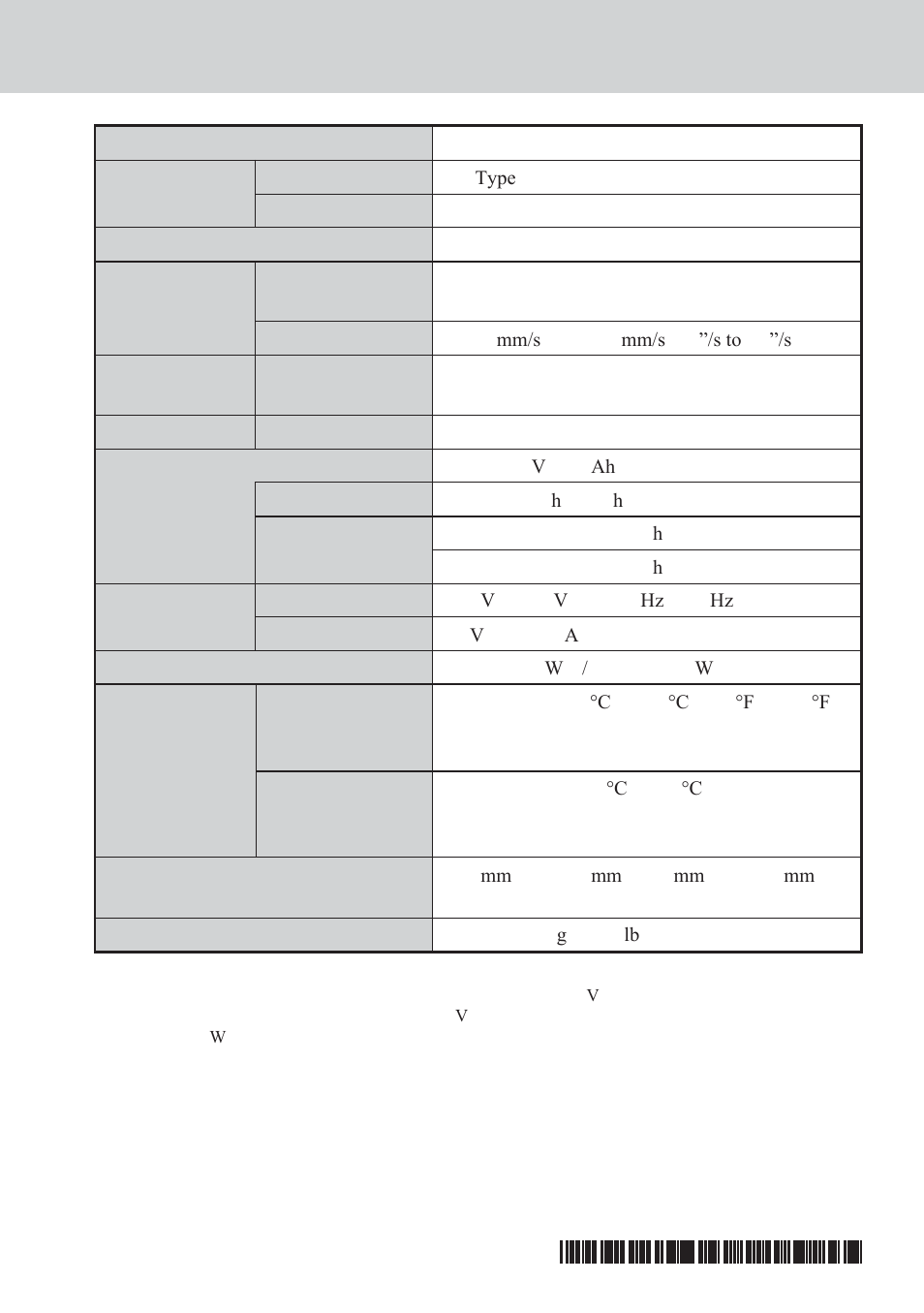 Specifications | Panasonic CF-VDW07CRFM User Manual | Page 36 / 36