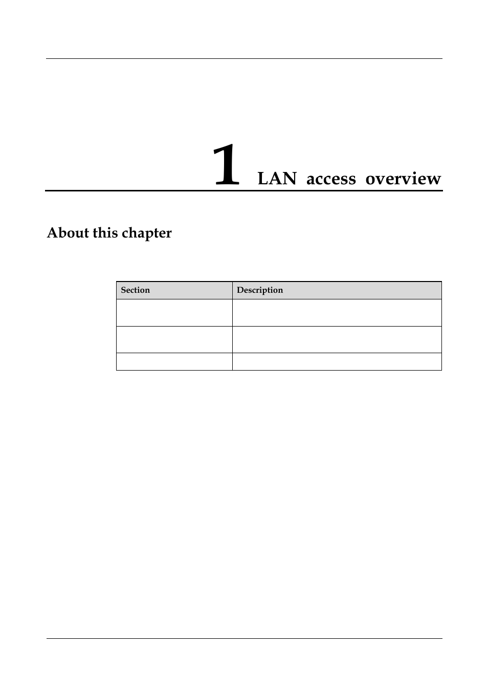 Lan access overview, 1 lan access overview -1, About this chapter | Panasonic NN46240-502 User Manual | Page 20 / 84