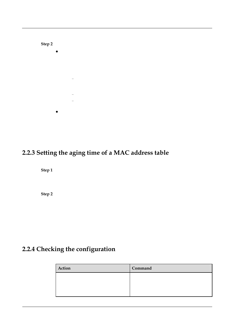 3 setting the aging time of a mac address table, 4 checking the configuration, 3 setting the aging time of a mac address table -4 | 4 checking the configuration -4 | Panasonic NN46240-502 User Manual | Page 33 / 84