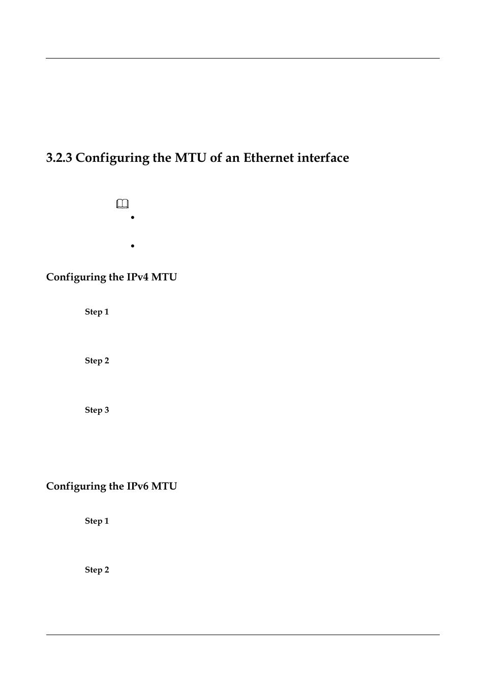 3 configuring the mtu of an ethernet interface, 2 configuring ethernet interfaces -2, Configuring the ipv4 mtu | Configuring the ipv6 mtu | Panasonic NN46240-502 User Manual | Page 47 / 84