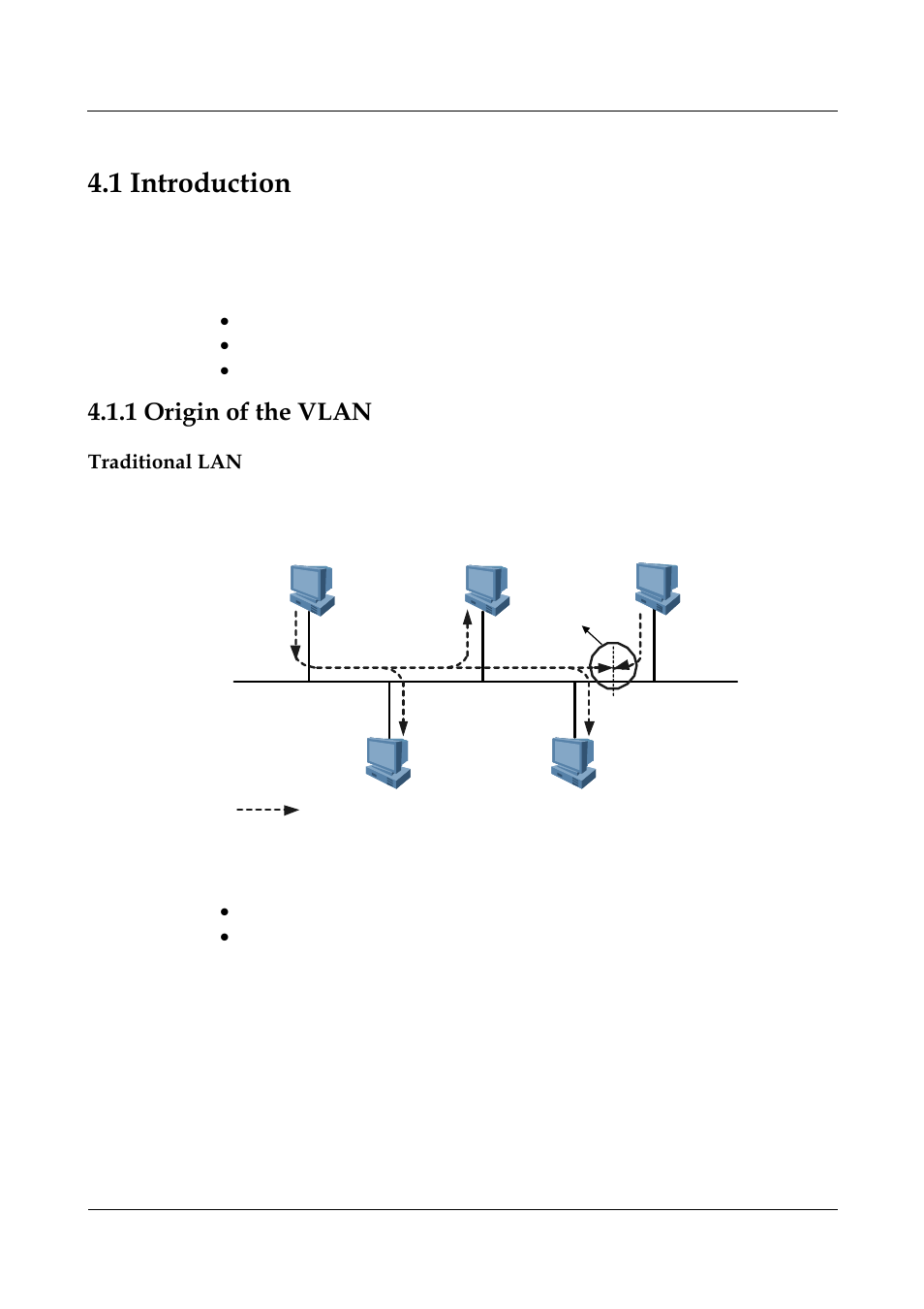 1 introduction, 1 origin of the vlan, Traditional lan | Panasonic NN46240-502 User Manual | Page 61 / 84